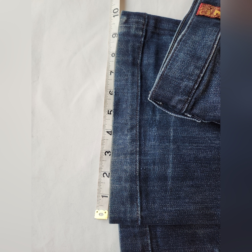 7 For All Mankind Dark Blue Flare Jeans - Picture 12 of 13